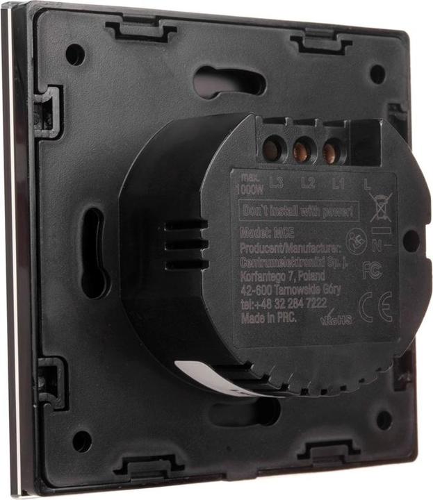 Immagine prodotto Maclean Interruttore intelligente WiFi a 2 tasti compatibile con Tuya APP Interruttore a parete