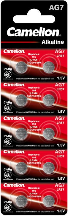 Produktbild Camelion Batterie Alkaline AG7 0% Mercury/Hg 10 St. - Batterie - 9V-Block (10 Stk., LR44, 34 mAh)