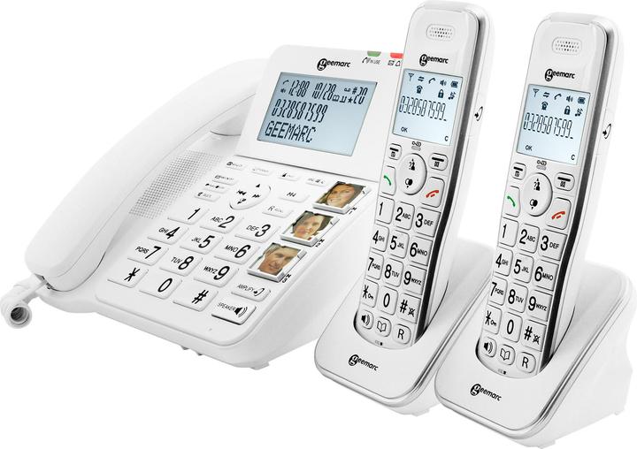 Produktbild Geemarc AMPLIDECT COMBI 295-2 Schnurloses Telefon + 2 DECT 295 AD Mobilteile