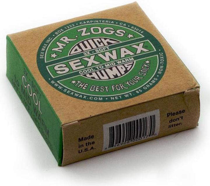 Sex Wax Sexwax Quick Humps Surf Wax Cool/MidWarm 14-23° (GREEN)