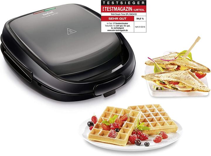 Produktbild Tefal Snack Time Sandwichmaker & Waffeleisen (SW341B)