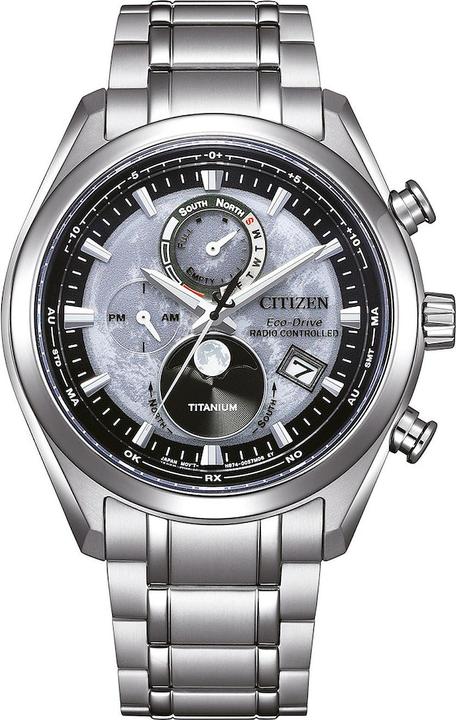 Produktbild Citizen BY1010-81H Eco-Drive Mondphase Titanium Funkuhr 43mm 10ATM (Mondphasenuhr, Funkuhr, 43 mm)