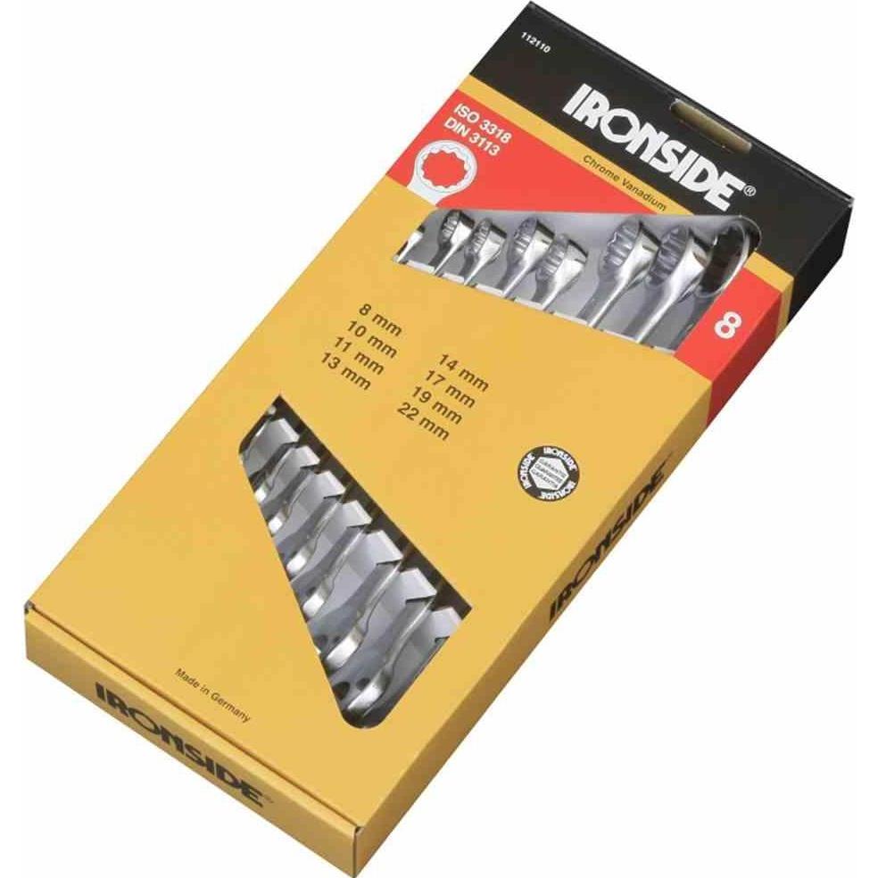 Ironside, Schraubenschlüssel, Gabelringschl. Satz (11 mm, 13 mm, 14 mm, 22 mm, 19 mm, 10  mm, 17 mm)