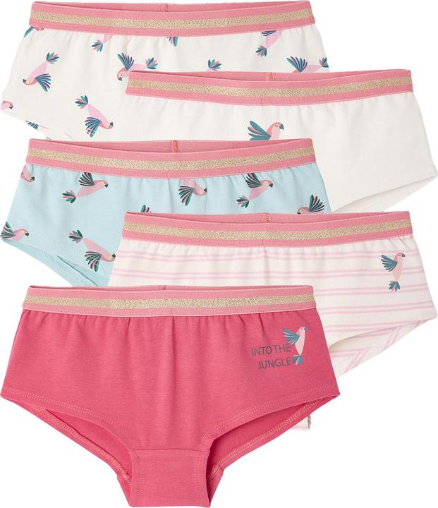 Immagine prodotto Vertbaudet Bio-Kollektion: 5er-Pack Mädchen Shortys mit Dschungelprint (92)