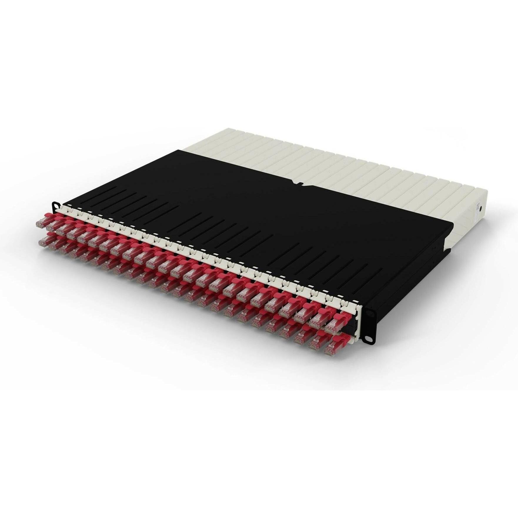 PATCHBOX one / 8RU / Cat 6A, UTP, 0.8 m, Rot (U/UTP, CAT6a, 0.80 m), Netzwerkkabel