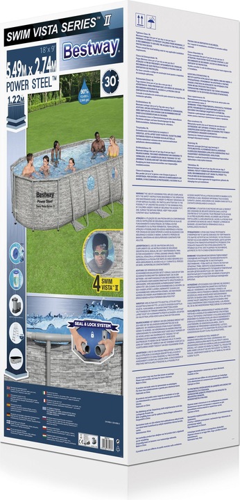 Produktbild Bestway Oval Pool Zwembad 549 x 274 x 122m - incl filterpomp Rattan (549 x 274 x 122 cm)