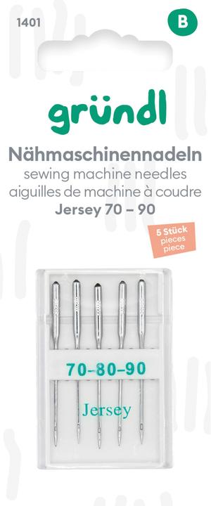 Gründl Nähmaschinennadeln Jersey, No. 70 - 90, 5 Stück