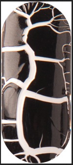 Productafbeelding Rio Crackle Nails Classic" ( NCRC) (Wit, Black, Zilver)
