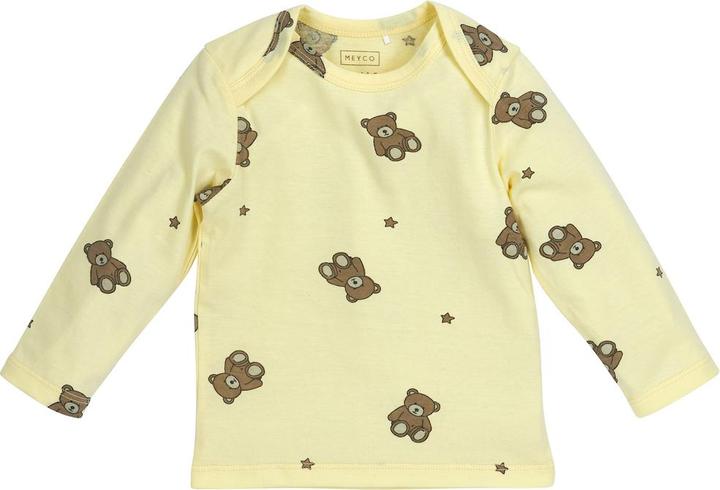 Image du produit Meyco 2-pack babypyjama Teddy bear soft yellow mt 50/56 (50, 56)