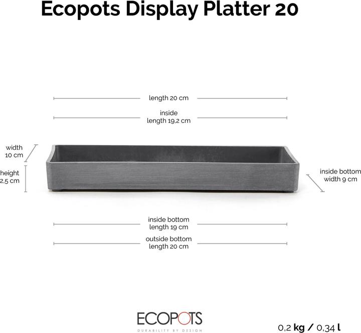 Actual product image Ecopots Amsterdam Untersetzer rechteckig