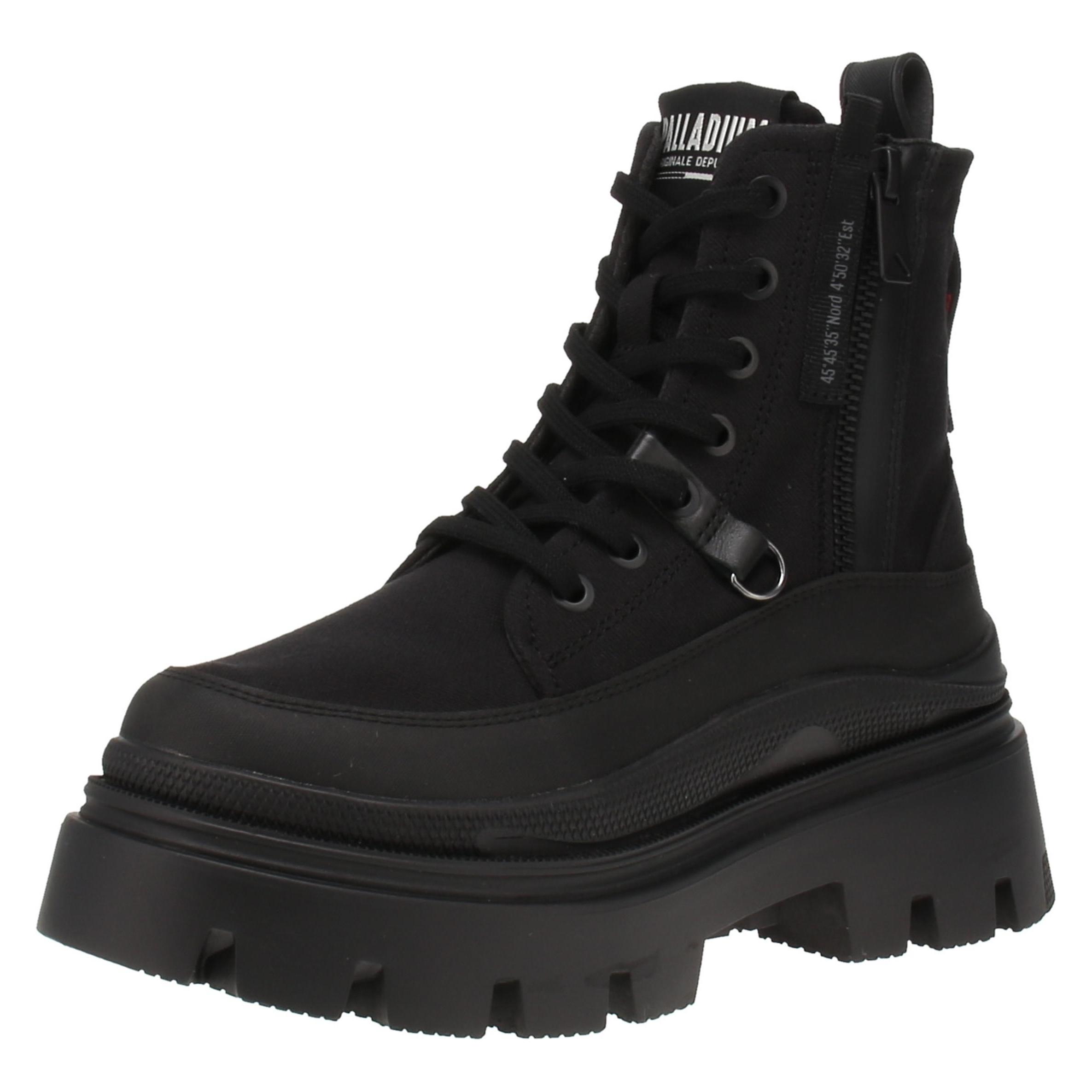 Palladium, Damen, Boots + Stiefel, Pallasquad Zip Tx, Schwarz, (39)