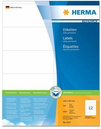 Actual product image HERMA Universal labels A4