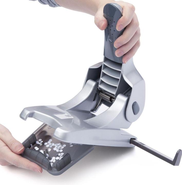 Immagine prodotto Rapesco 0732 Punzonatrice Zero-65 per uso intensivo, capacità di punzonatura di 65 fogli, argento