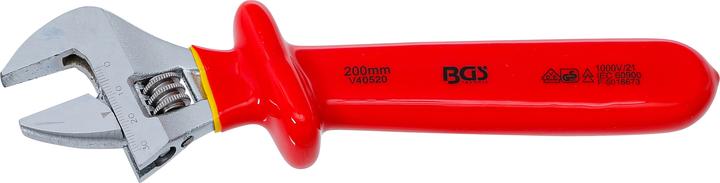 Actual product image BGS VDE Adjustable Wrench max. 34 mm (34 mm)