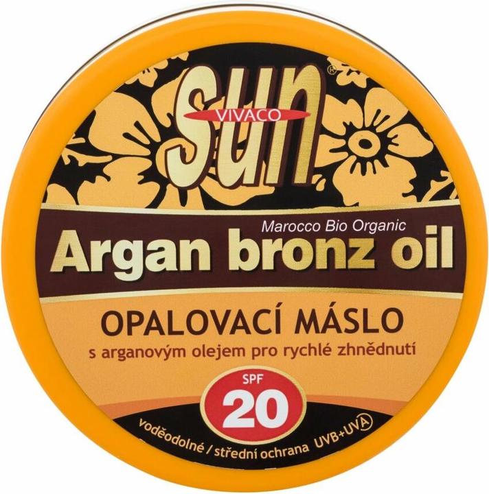 Image du produit Vivapharm Vivaco SUN Beurre bronzant à l'huile d'argan bio SPF 20 200 ml (Crème solaire, SPF 20, 200 ml)