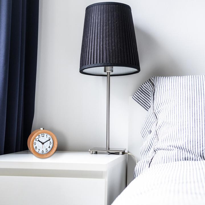 Actual product image TFA Analogue alarm clock with beech frame