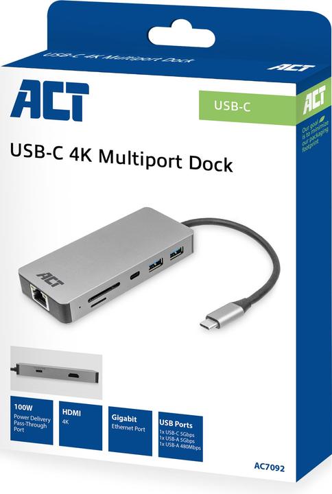 Produktbild ACT AC7092 (USB-C, 8 Ports)
