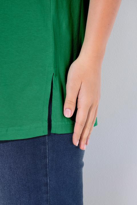 Actual product image Ulla Popken Basic Round Neck Short Sleeve Relaxed Fit Tee (54)