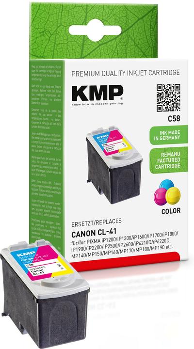 KMP C58 Tintenpatrone color kompatibel mit Canon CL-41 (M, C, Y)