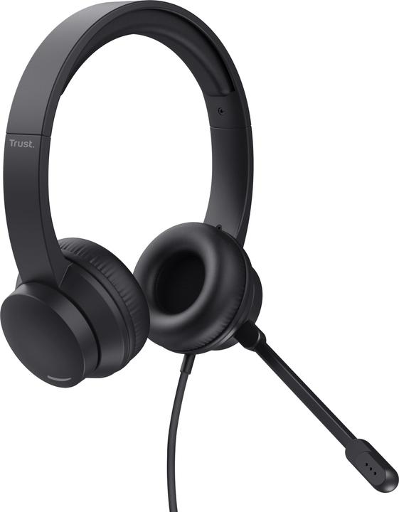Trust Headset USB HS-201 On-Ear schwarz (Kabelgebunden, USB-A)