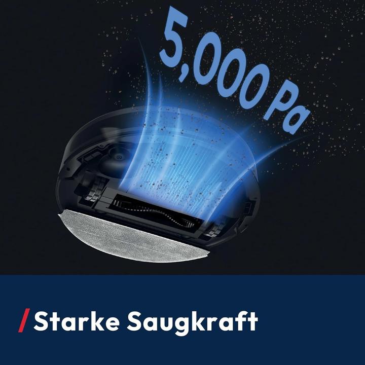 Actual product image Hoover Aspirateur robot laveur ultra-mince, navigation laser, nettoyage sous meubles, autonomie 160 min (5000 Pa, Wiping cloth)