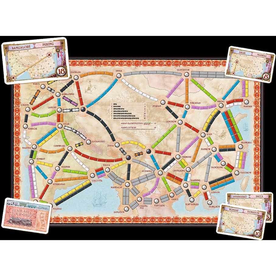 Thumbnail - Asmodée Ttr Ticket To Ride Map Collection N 1 Asia Legendary Asia (Französisch, Deutsch, Englisch)