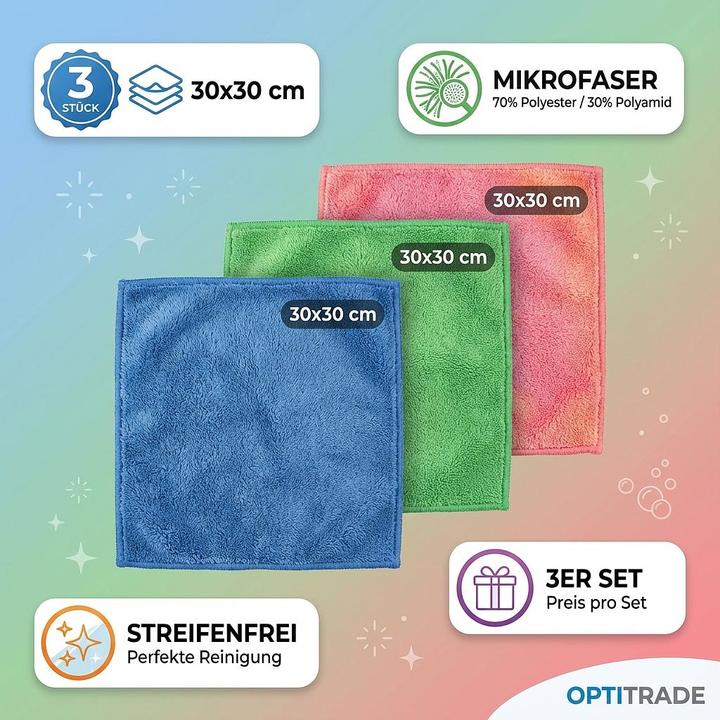 Produktbild Lifetime Clean Mikrofasertuch 3 Stk. (3 Stk.)