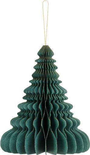 Produktbild Partydeco Paper honeycomb ornament Christmas tree, bottle green, 24cm (1 pkt / 1 pc.) (1 Stück)