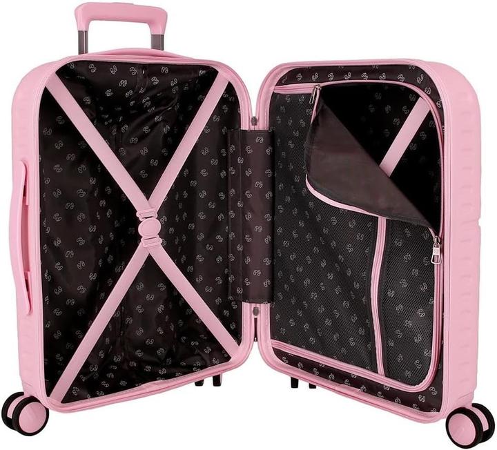 Actual product image Pepe Jeans Light Pink Suitcase Set with Wheels and TSA Lock