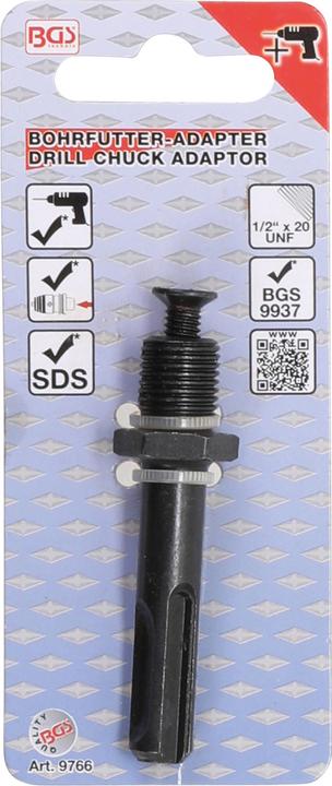 Image du produit BGS Adaptateur de mandrin 1/2" x 20 UNF accouplement SDS pour art. 9937