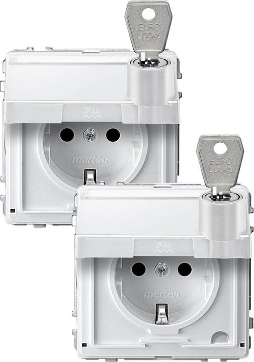 Produktbild Merten Steckdose SCHUKO MEG2318-7219 polarweiss Aquadesign