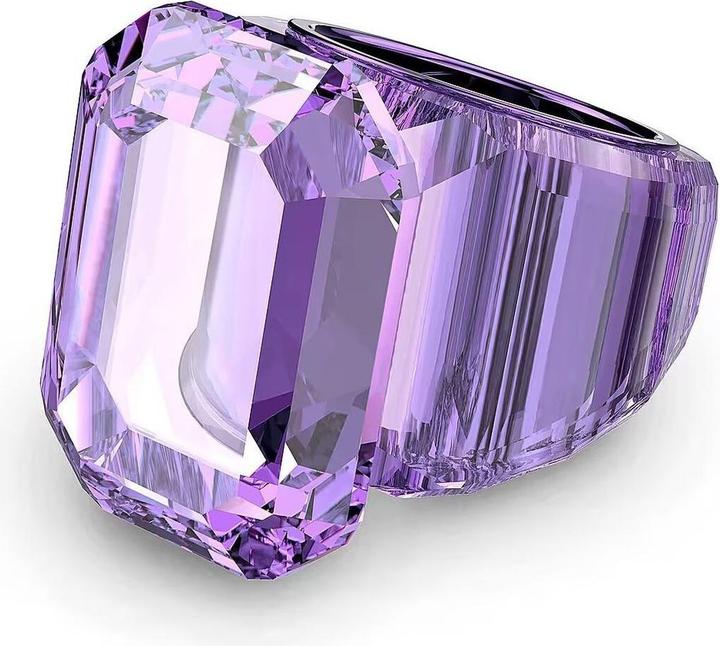 Swarovski Anello Cocktail Lucent Taglio Ottagonale Viola (52)