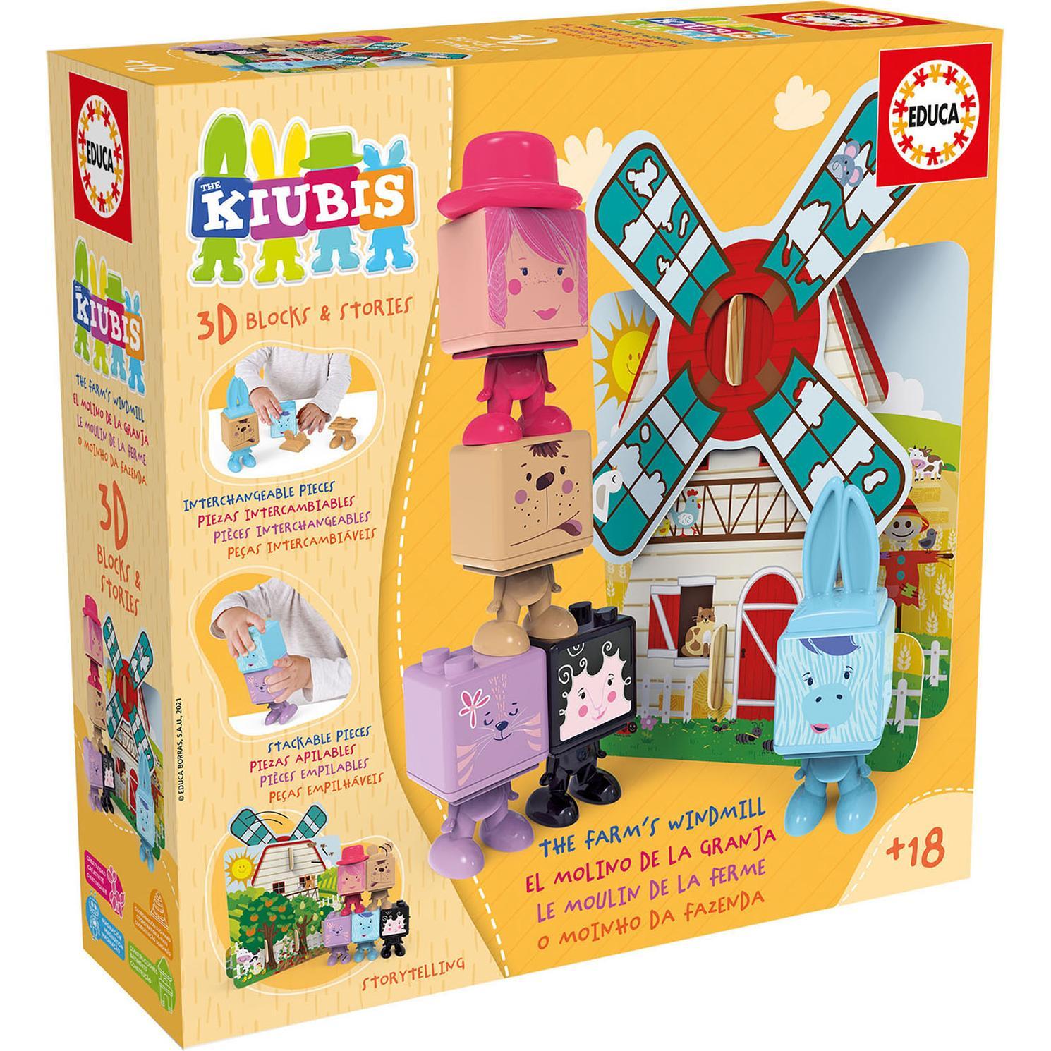 Thumbnail - Educa 19223 Construction - Educational toy with cubes, Agricultural mill from 2+ years
