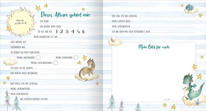 Produktbild Freundebuch - Drachen (Aquarell-Optik)