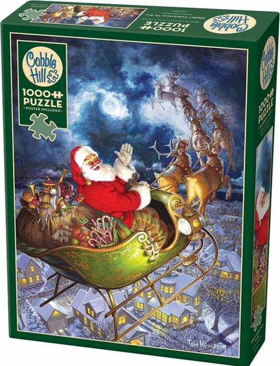 Actual product image Cobble Hill Puzzle 1000 pieces Merry Christmas to All (1000 pieces)