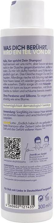 Actual product image Jean & Len Volume Shampoo Elderberry / Jasmine (300 ml, Liquid shampoo)