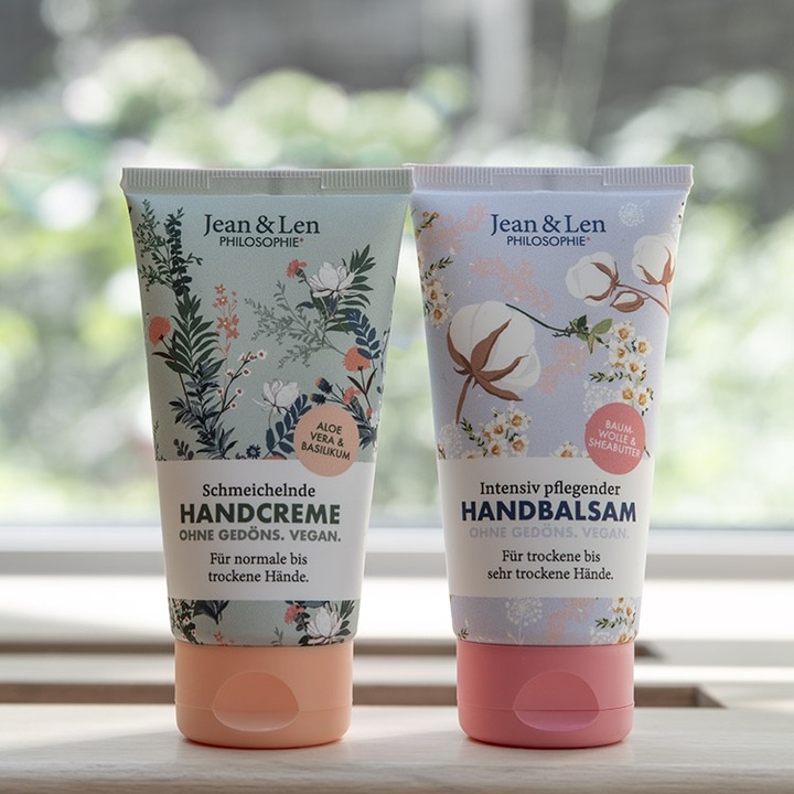 Actual product image Jean & Len Flattering Hand Cream Aloe Vera & Basil (75 ml)