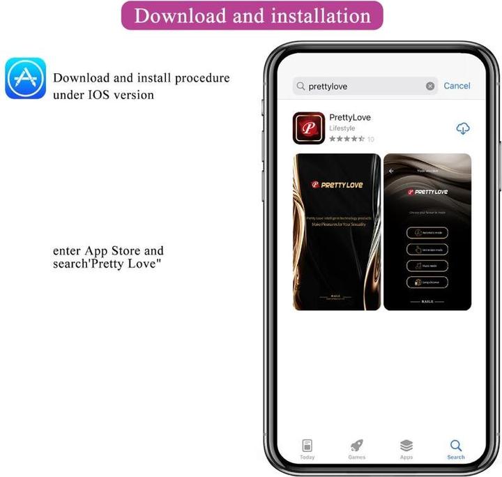 Produktbild Pretty Love Hector Elektroschock-Vibrator Kostenlose App Violett