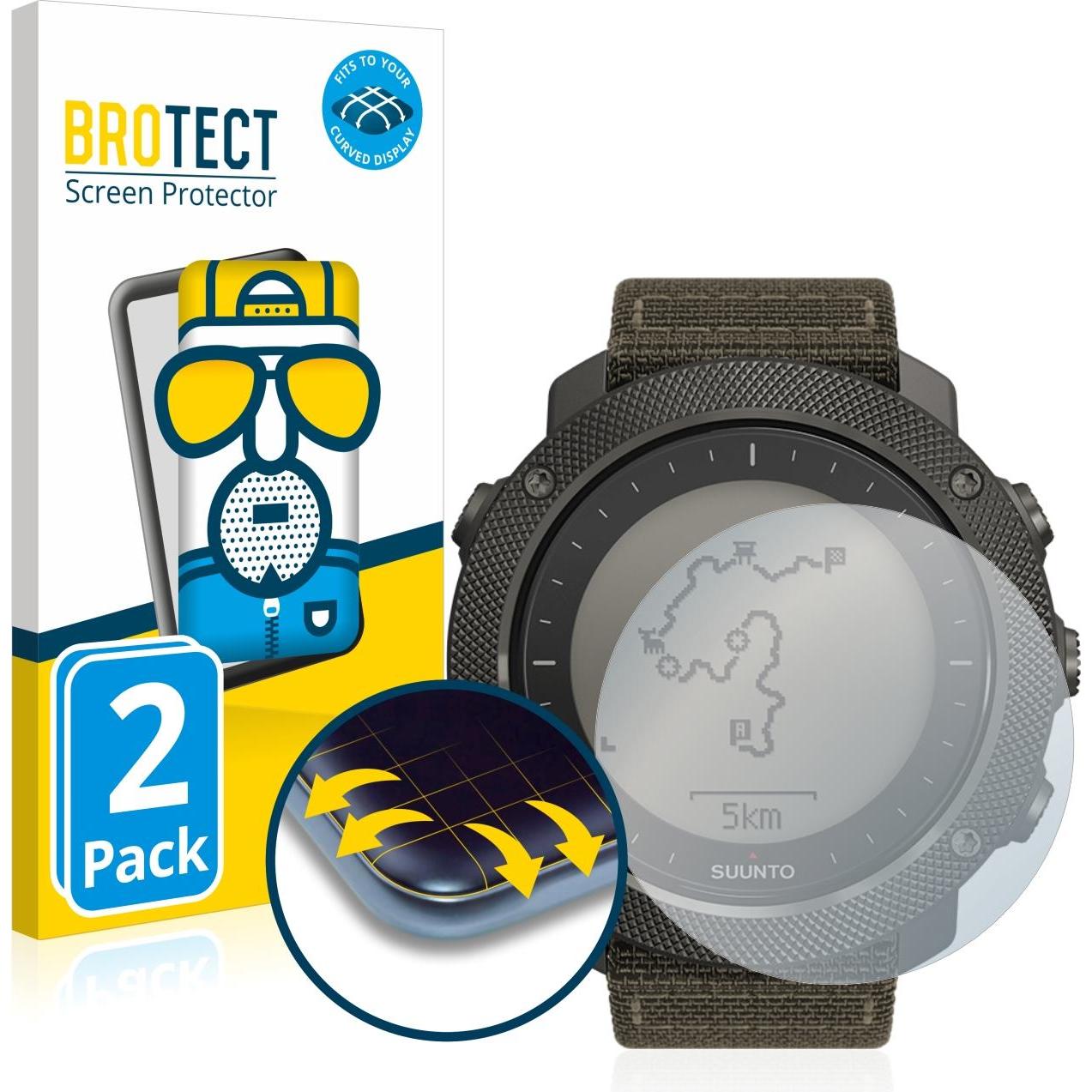 BROTECT Full-Cover Displayschutz Matt, Smartwatch Schutzfolie, Grau
