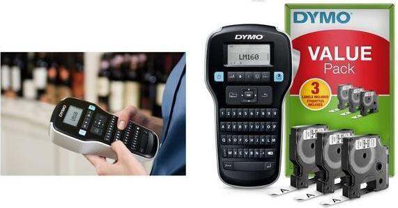 Image du produit Dymo LabelManager 160 Value Pack avec 3 rubans D1 12mm Azerty