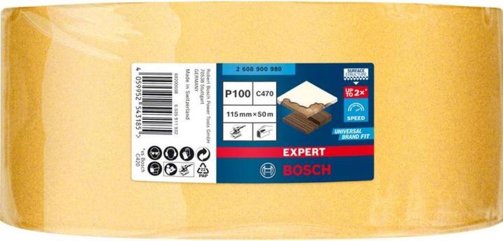 Actual product image Bosch Professional Zubehör Expert C470 Sandpaper roll for hand sanding,115 mm x 50 m, G 100 (100)