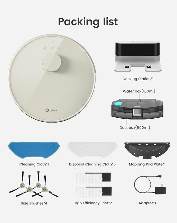 Actual product image Robot Vacuum and Mop (4000 Pa, Wiping cloth)