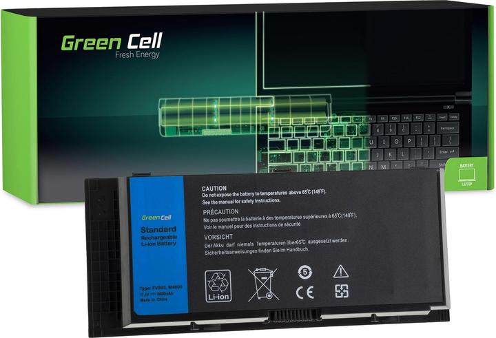 Actual product image GreenCell DE74 - Battery - DELL - Precision M4600 M4700 M4800 M6600 M6700 M6800 (9 cubicles, 6600 mAh)