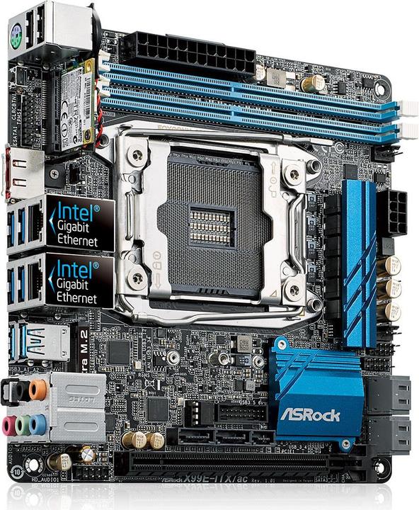 Produktbild AsRock X99E-ITX/ac (LGA 2011-v3, Intel X99, Mini-ITX)