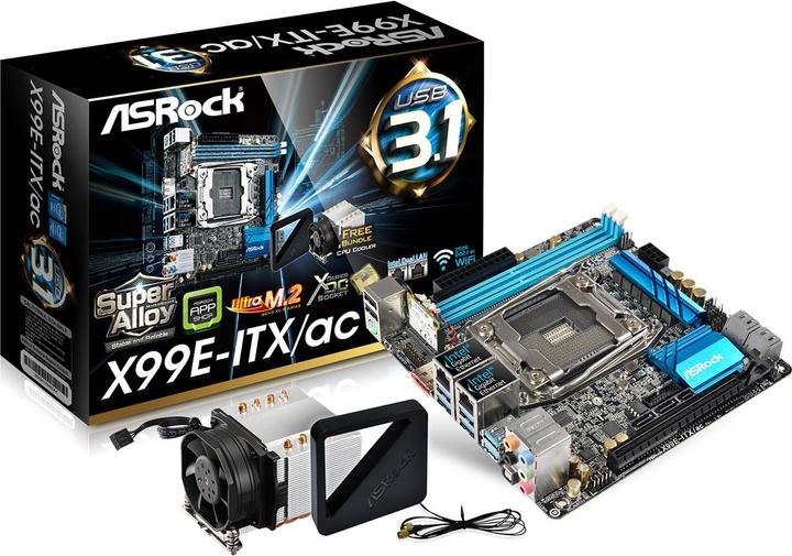 Produktbild AsRock X99E-ITX/ac (LGA 2011-v3, Intel X99, Mini-ITX)
