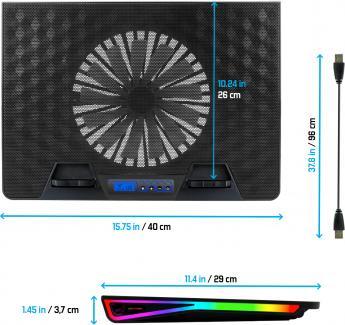 Actual product image Spirit Of Gamer Airblade 800 RGB laptop cooler