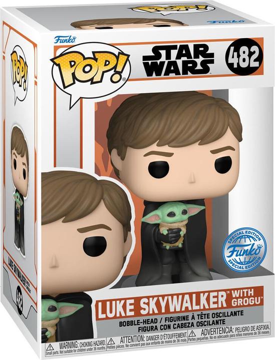 Actual product image Funko THE MANDALORIAN -Booble Head POP N°482 -Luke avec Enfant + T-shirt (S)