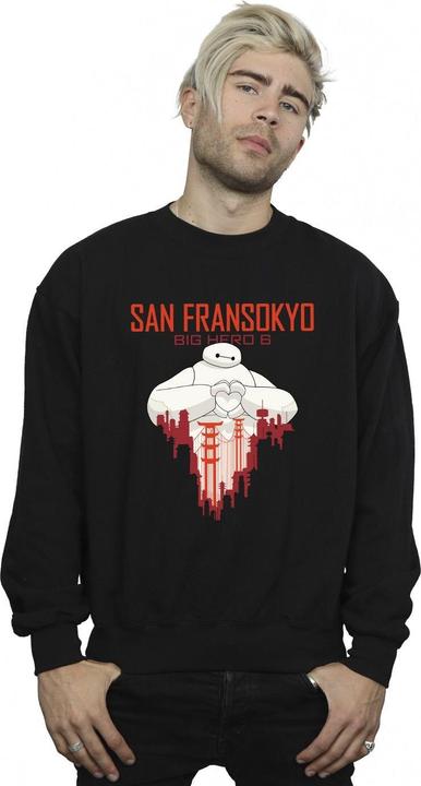 Immagine prodotto Disney Big Hero 6 Baymax San Fransokyo Heart Felpa Uomo (L)