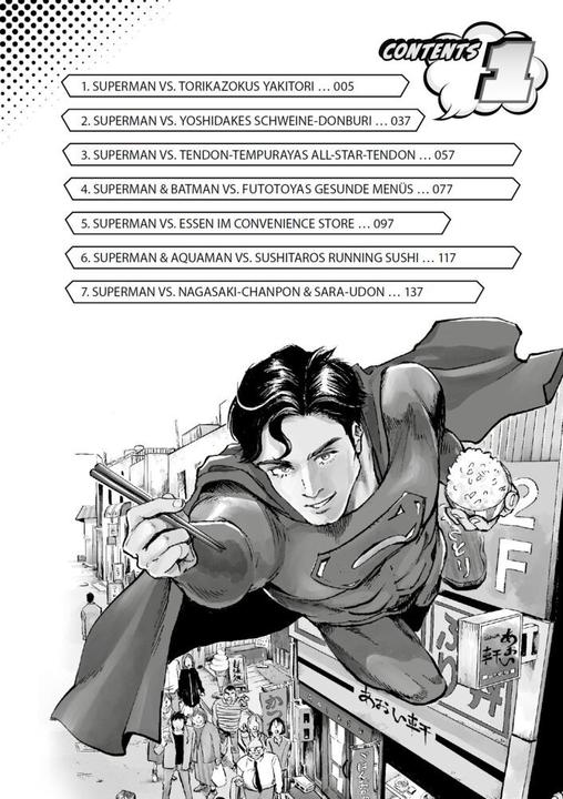 Actual product image Panini Superman vs. Meshi: Kulinarische Ausflüge nach Japan (Manga) 01 (German, Kai Kitagou, Satoshi Miyagawa, 2023)