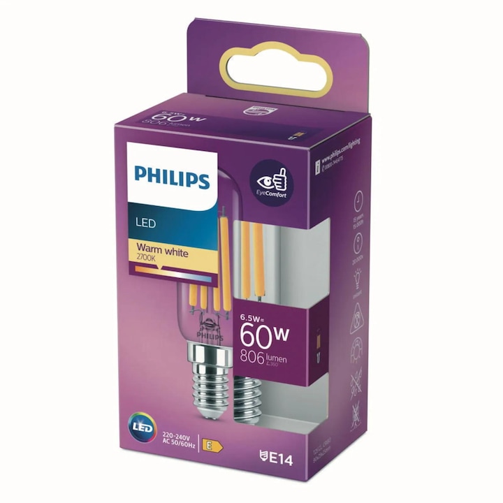 Actual product image Philips Lamp (E14, 6.50 W, 806 lm, 1 x, E)